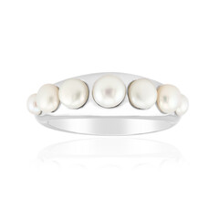 Anillo en plata con Perla blanca Freshwater (Michelle Albala)