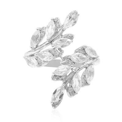 Anillo en plata con Topacio blanco