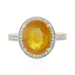 Anillo en plata con Zafiro amarillo de Madagascar