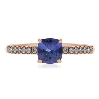 Anillo en oro con Tanzanita