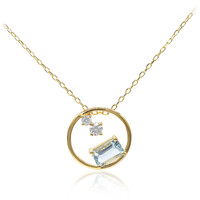 Collar en oro con Aguamarina de Brasill AAA (CIRARI)