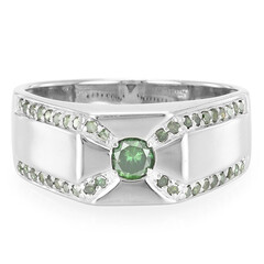 Anillo de hombre en plata con Diamante fantasía