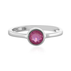 Anillo en plata con Zafiro rosa de Madagascar