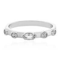 Anillo en plata con Topacio blanco