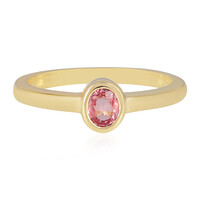Anillo en oro con Zafiro Padparadscha