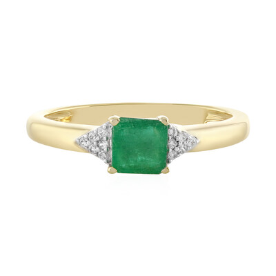 Anillo en plata con Esmeralda de Brasil