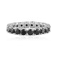 Anillo en plata con Espinela negra
