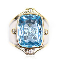Anillo en plata con Topacio azul cielo (Dallas Prince Designs)