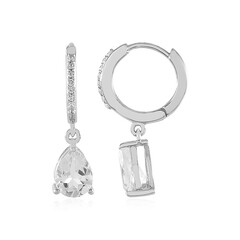 Pendientes en plata con Topacio blanco