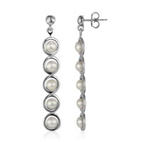 Pendientes en plata con Perla Freshwater