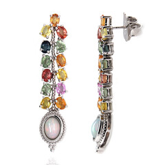 Pendientes en plata con Ópalo de Welo (Dallas Prince Designs)