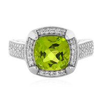 Anillo en plata con Peridoto de Jilin