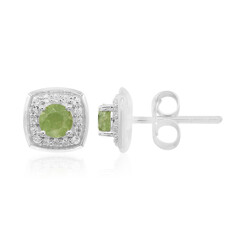 Pendientes en plata con Demantoide de Namibia