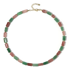 Collar en plata con Cuarzo Fresa