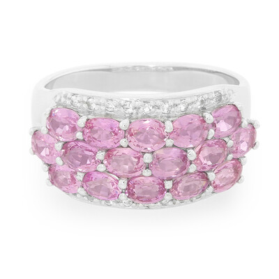 Anillo en plata con Zafiro de Ceilán rosa