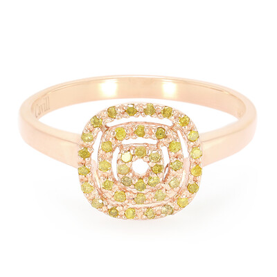 Anillo en plata con Diamante fantasía