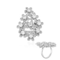 Anillo en plata con Topacio blanco