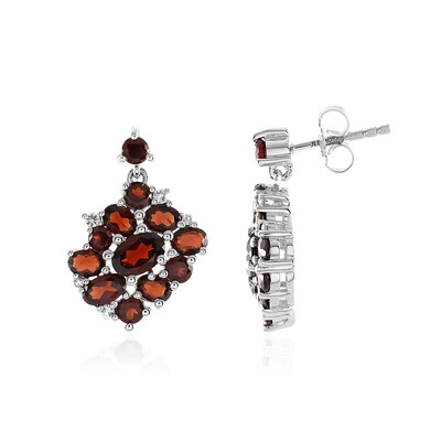 Pendientes en plata con Granate de Mozambique