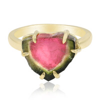 Anillo en plata con Turmalina sandía