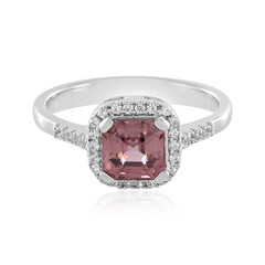 Anillo en plata con Zircón rosado