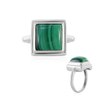 Anillo en plata con Malaquita