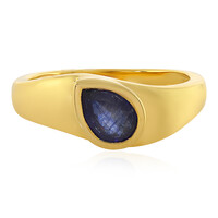 Anillo en plata con Zafiro azul de Madagascar