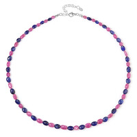 Collar en plata con Zafiro rosa de Madagascar