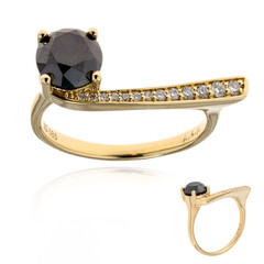 Anillo en oro con Diamante negro (de Melo)