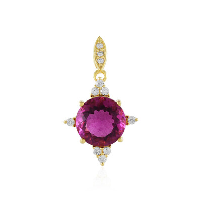Colgante en plata con Fluorita rosa