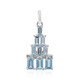 Colgante en plata con Topacio azul suizo (Remy Rotenier)
