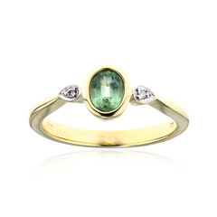 Anillo en oro con Cianita menta (CUSTODANA)