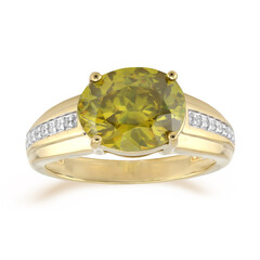 Anillo en oro con Esfalerita de Bulgaria