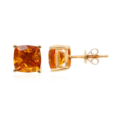 Pendientes en oro con Citrino de Madeira