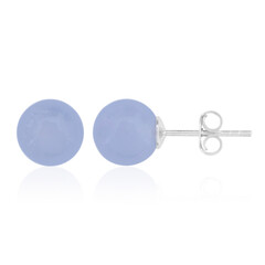 Pendientes en plata con Calcedonia
