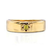Anillo en plata con Diamante amarillo I2