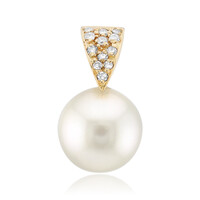 Colgante en oro con Perla blanca del mar del sur (Michelle Albala)