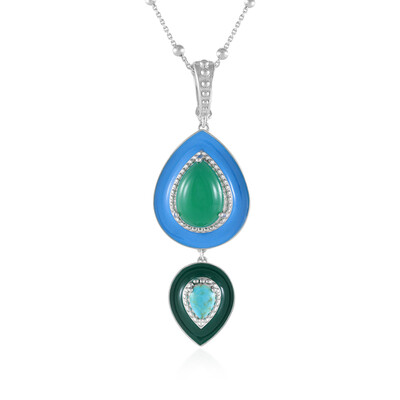 Collar en plata con Ónix verde (Dallas Prince Designs)