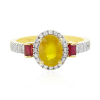 Anillo en plata con Zafiro amarillo de Madagascar
