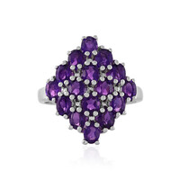 Anillo en plata con Amatista de Zambia