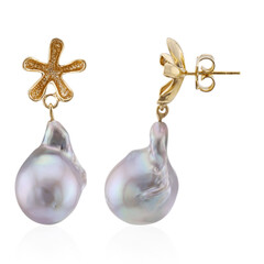 Pendientes en plata con Perla Freshwater (TPC)