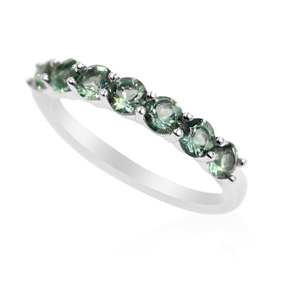 Anillo en plata con Apatita Cromada