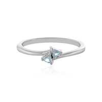 Anillo en plata con Topacio azul cielo