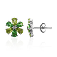 Pendientes en plata con Peridoto de Birmania