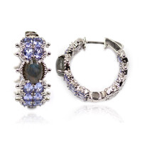 Pendientes en plata con Labradorita (Dallas Prince Designs)