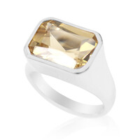 Anillo en plata con Labradorita dorada