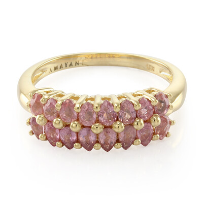 Anillo en oro con Zafiro Padparascha no calentado (AMAYANI)