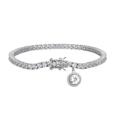Brazalete en plata con Topacio blanco (Adela Silber)