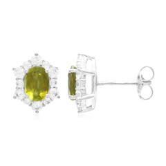 Pendientes en plata con Turmalina cuprífera