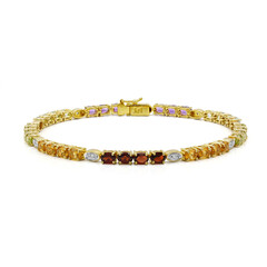Brazalete en plata con Granate de Mozambique