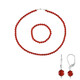 Set en plata con Ónix rojo